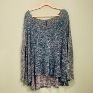Free People teal Long sleeve shirt/pullover